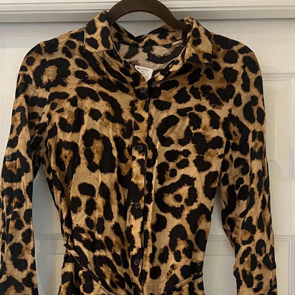Animal Print button down Dress - Picture 4 of 5